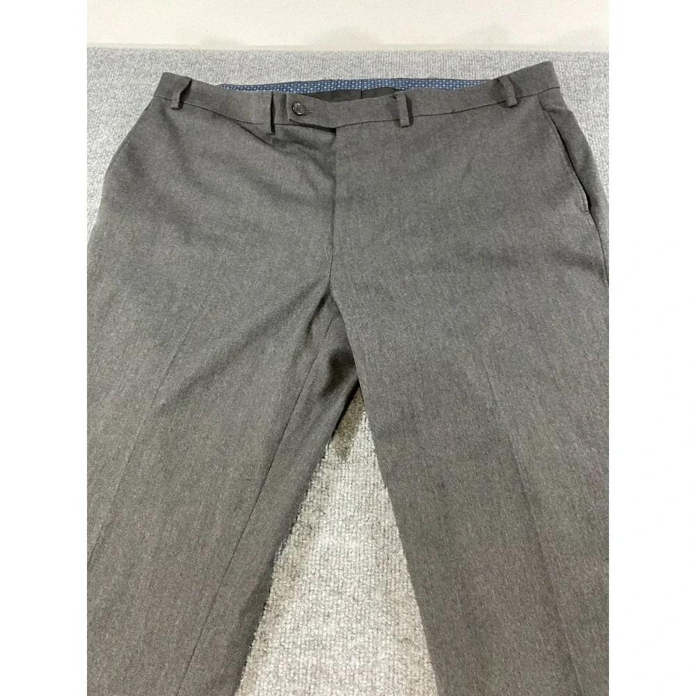 Lauren Ralph Lauren Dress Pants Mens 40x32 Gray Classic Fit Flat Front Business